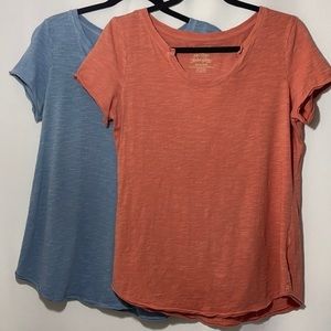 TWO Faded Glory Rough Edge Shirts